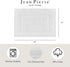 Jean Pierre Stonewash Racetrack Bath Rug | Cotton | Premium Bathroom Décor | Machine Washable | Highly Absorbent | Measures 21? x 34? | White\