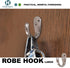 Single Prong Hook 12 Pack Brass with Screws for Towel Scarf Robe | HOWTOOL