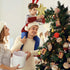 Christmas Tree Topper Star Lighted with Rotating Snowflake LED Projector, Gold Star 3D Glittered Christmas Xmas Tree Decorations Projector Angle Adjustable