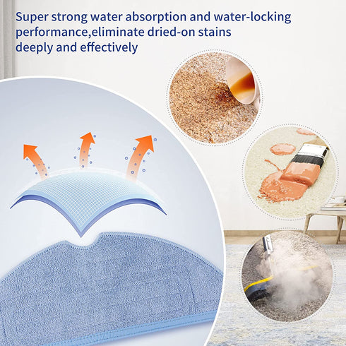KEEPOW 6 Pack Vibrarise Mopping Pads Compatible with Roborock S7 S7 Plus S7+ Robot Vacuum Cleaner
