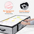 Under Bed Storage 90L Large Foldable Underbed Storage Bag with Clear Window,Dual Zipper,4 Reinforced Handles,Under The Bed Storage Bins for Comforters,Clothes,Quilts,2-Pack