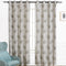 Thermal Insulated Curtains with Palm Leaves Pattern Darkening Grommets Drapes Linen Textured in Modern Jacquard Window Curtain for Living Room and Bedroom (2 Panels, W 52×L 96 Inches Length, Beige)