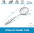 Zulay Kitchen Professional Skimmer Spoon - Stainless Steel Slotted Spoon With Extra Large Bowl & Comfortable Grip Handle - Durable Food Grade Strainer Spoon For Draining & Frying (14.5 inch)