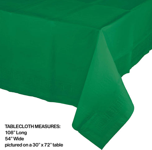 Emerald Green Paper Tablecloths, 3 ct