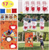 Thanksgiving Potato Sack Race Bags,Thanksgiving Bean Bag Toss Game,Make-A-Turkey Stickers ,Thanksgiving Party Games for Kids and Adults(17PACK).