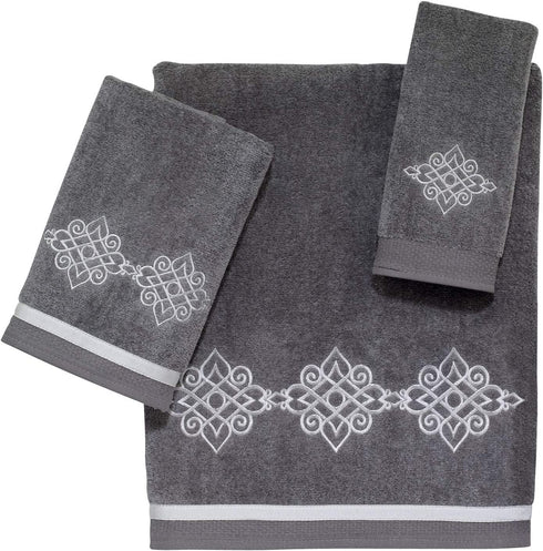 Avanti Linens Riverview Collection, Fingertip Towel, Nickel