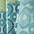 Lush Decor Bohemian Striped Shower Curtain Colorful Bold Design, 72" x 72", Blue and Green