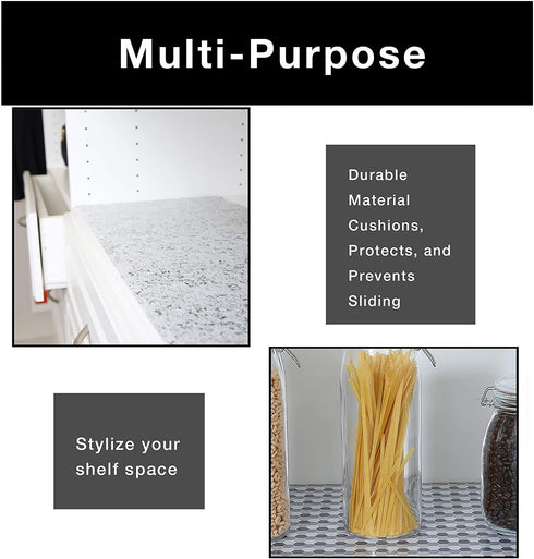 Smart Design Bonded Grip Shelf Liner - 12 Inch x 10 Feet - Non Adhesive, Strong Grip Bottom, Easy Clean Kitchen Drawer, Cabinet, Cupboard Dresser Cover, Non Slip Rubber Mat - Lavender Wildflower