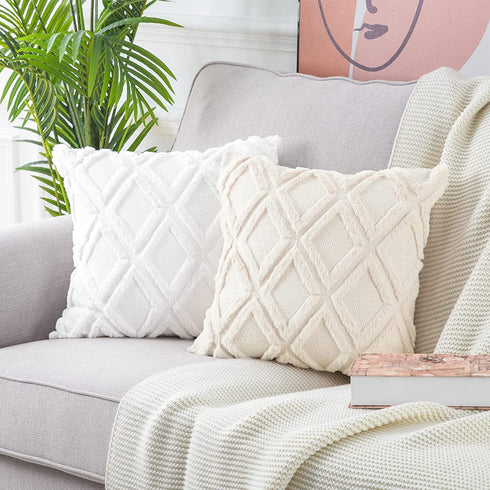 Neelvin Pack of 2 Soft Plush Short Wool Velvet Decorative Throw Pillow Covers Cushion Case Pillowcase for Sofa Couch