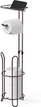 SimpleHouseware Bathroom Toilet Tissue Roll Holder Stand with Cell Phone Holder, Bronze