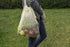 Organic Cotton Mesh Tote Bags Reusable Mesh Grocery Bags - Reusable Shopping Bags for Groceries - French Market Bag - Fish Net Farmers Market Bag - Mesh Produce, Vegetable & Grocery Bags (3 Bags)
