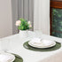 HODJOY placemat, Round Woven placemat for Indoor and Outdoor, 15", Set of 6 (Olive)