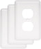 Franklin Brass W10249V-W-C Stamped Steel Round Single Duplex Outlet Wall Plate / Switch Plate / Cover, White, 3-Pack