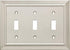 Franklin Brass W35225-SN-C Classic Architecture Triple Toggle Switch Wall Plate / Switch Plate / Cover, Satin Nickel