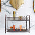 Spice Rack for Countertops,Fruit and Vegetable Storage Basket for Kitchen, 2 Tier Free Standing Seasoning Organizer, Bathroom Counter Storage Shelf, Bronze