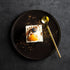 GBHOME Stoneware Salad plates set of 4, 7.5 Inch Ceramic Dessert Dishes Set,Dinner Plates for Salad,Dessert, Pasta, Fruit , Scratch Resistant and Dishwasher & Microwave Safe,Dark Brown