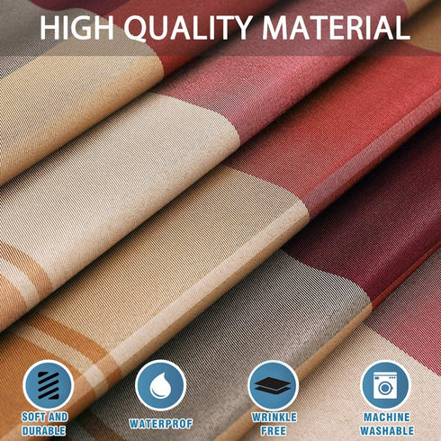 Macosy Rectangle Tablecloth, Red Tablecloth for Rectangle Tables 60 x 84 Waterproof Spill Proof Dust-Proof Wrinkle Resistant Tablecloth for Outdoor and Kitchen Dining Room(60"x84",6-8 Seats,Red)