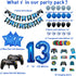 Vlipoeasn Video Game 13th Birthday Decorations for Boys Official Teenager Birthday Decorations 13th Birthday Video Game Party Supplies Blue Gamer Birthday Party Decorations Boys 13th Birthday Party Decorations