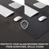 Uncrowned Kings Desk Pad - 35.4 X 17.7 Inches Premium Home Office Desk Mat Protector for Wooden/Glass Desktops - Black Vegan Leather - Waterproof - Extended Mouse Pad-Smooth for Writing Desk Blotter