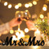 Bloobloomax 6 Inches High Wooden Mr and Mrs Sign Rustic Mr & Mrs Letters Wedding Signs,Photo Props,Party Table,Top Dinner,Rustic Wedding Decorations (Black)