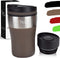 Milu Insulated Travel Coffee Mug 7oz - Hot & Cold Travel Mug - Double Wall Vacuum Insulated Cup for Coffee, Tea & Drinks - Spill Proof (Brown, 7oz (210ml))