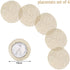Placemats Set of 6,Pressed Vinyl Table mat,Gold Round Metallic Hollow placemat,Non-Slip Washable PVC Chargers Place mat for Dining,Wedding,Holiday,Party.