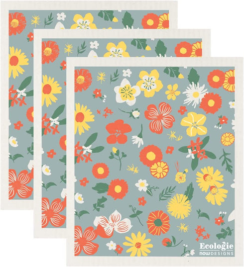 Ecologie by Danica Flowers of Month Swedish Dishcloths, Set of 3