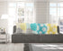 Tarolo Decorative Linen Throw Pillow Covers Cases Set of 4 Yellow and Gray Pastel Blue and Gray Trendy White Floral Teal Turquoise Aqua Blue Lemon Yellow Floral Dahlia Pillow Cover Case 18x18 inches