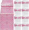 yuboo Pink Sequin Table Runner with 8 Pieces Chair Sashes Set,Sparkly Slipcovers Wedding Chair Decorations Stretch Chair Bands for Birthday,Valentine's Day,Reception Party,Holiday Celebration Party