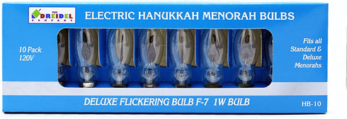 Flicker Flame Shaped Light Bulbs, E12 Replacement Bulbs, Dances with a Flickering Orange Glow, 1 Watt, 120 Volt (10-Pack)