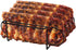 Sorbus® Non-Stick Rib Rack Porcelain Coated Steel Roasting Stand Holds 4 Rib Racks for Grilling & Barbecuing (Black)