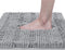 Grandaily Chenille Striped Bathroom Rug Mat, Extra Thick and Absorbent Bath Rugs, Non-Slip Soft Plush Shaggy Bath Carpet, Machine Wash Dry, Bath Mats for Bathroom, 17x24, Grey