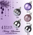 QinYing 4cm Light Purple 41pcs Shatterproof Christmas Tree Hanging Balls Christmas Balls Ornaments for Holiday Party Baubles Decoration Set with Hang Rope