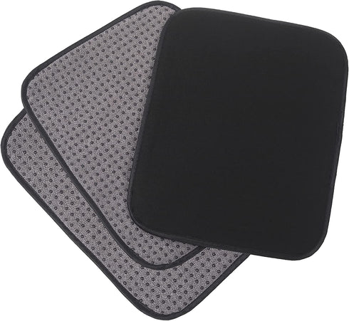 (3-Pack) Microfiber Bowling Ball Towel - 10 Inches x 8 Inches Premium Quality Bowling Ball Shammy Pad with Easy-Grip Dots - Clean Bowling Ball from Dirt and Oil to Improve Grip and Precision