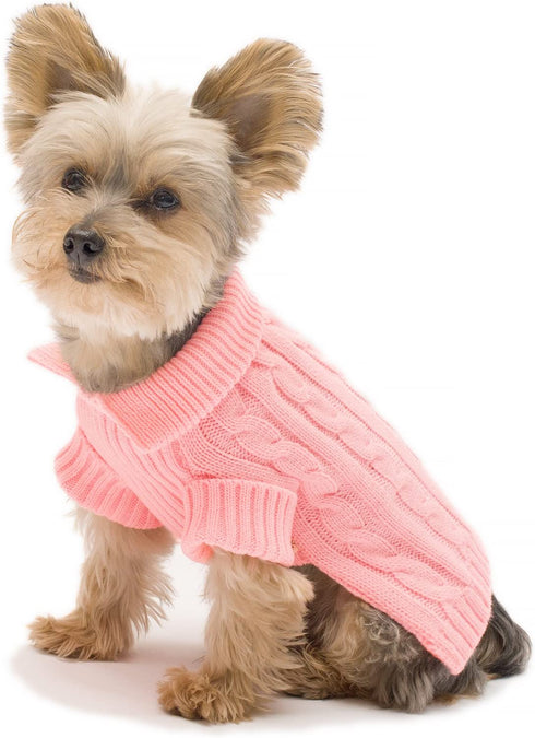 Stinky G Pink Aran Dog Sweater Size #12 Medium