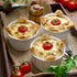 Hatrigo Porcelain Ramekins with Silicone Storage Lids, Set of 6 White Ramekins, 10 oz Oven Safe to 450 deg F, Dishwasher Safe