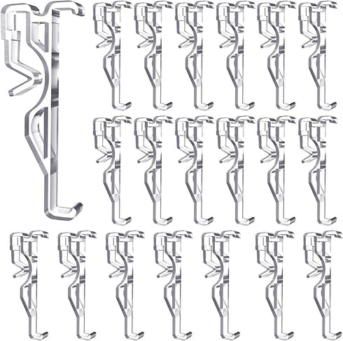 Jetec Valance Clips 2.5 Inch Blind Valance Clips Hidden Window Valance Clips Clear Plastic Valance Retainer Clips for Home Window Blinds (20)