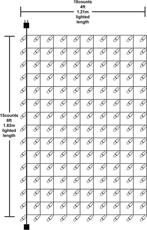 Joiedomi 150 LED Christmas Net Lights for Indoor & Outdoor Decorations, Christmas Events, Christmas Eve Night Decor, Christmas Tree, Bushes (Pure White)