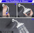 High Pressure Shower Head - Rain Shower Head 5 Inches 5 Spray Settings Fixed Bathroom Shower Head - Diiwet High Flow Shower Head with Adjustable Brass Ball Joint