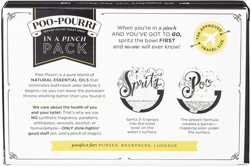 Poo-Pourri Before-You-go Toilet Spray 0.34 Fl Oz Original Citrus 0.34 Fl Oz Lavender Vanilla 0.34 Fl Oz Tropical Hibiscus 0.34 Fl Oz Lavender Peppermint & 0.34 Fl Oz Vanilla Mint (Pack of 5)