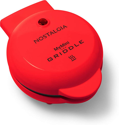 Nostalgia MyMini Griddle compact size for dorms, small kitchens 5 Inch Non stick cooking surfaces easily wipe clean