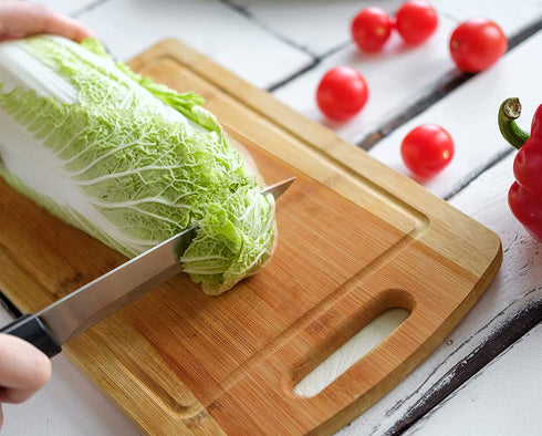 Utopia Kitchen 3 Piece Bamboo Cutting Boards with Juice Grooves - BPA Free - Eco-friendly - Natural Organic Bamboo Chopping Boards for Vegetables, Meat and Cheese