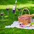 Mind Reader Picnic Wine Sticks, 5 pc Set, 5, Silver Bottle Glass Holder, 5 Count