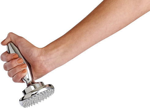 HIC Dual Sided Meat Tenderizer Marinating Prep Tool, 835 Grams, 6-Inches x 3.25-Inches