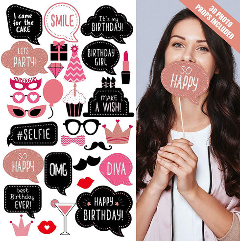 Birthday Party Decorations Decor Balloons Kit for Women Girls Birthday Supplies for 10th 13th 16th 18th 20th 25th 30th 35th 40th 50th 60th 70th (Rose Gold)
