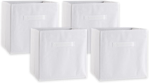 DII Non Woven Polyester, Solid Storage Bin, Small (4), White