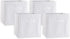 DII Non Woven Polyester, Solid Storage Bin, Small (4), White
