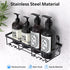 Awegety 2 Pack Shower Caddy and 2 Soap Holders, Shower Organizer with Hooks Rustproof Stainless Steel Bathroom Shower Shelf with Adhesives and Screws, Shower Racks for Bathroom Kitchen Bedroom