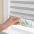 Achim Home Furnishings 123CO36W24 Cordless 1 2 3 shade Vinyl Room Darkening Pleated Window Shade, 36" x 75", White