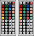 REYSURPIUS 2 Pack 44 Key RGB LED Strip Light Remote Controller Wireless Dimmer IR Remote Control,led Light Remote Control Replacement,Reemplazo remoto LED,for SMD 5050 3528 2835 RGB LED Light Strip
